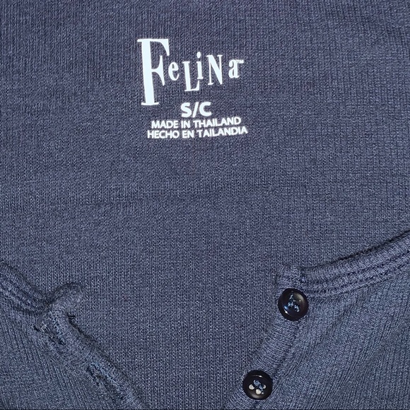 Felina long sleeve ribbed navy blue top - Picture 6 of 7